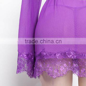 High Quality Romantic Sexy Eyelash Lace Robe photo-6
