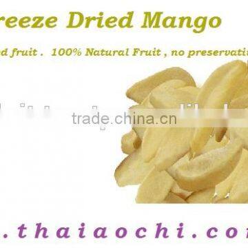 Freeze dried Mango fruit slices from Thailand