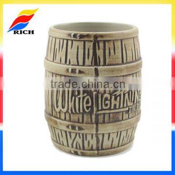 500ml Customized unique barrel tiki deinkware mug cup