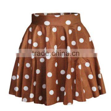 Wholesale Girls Sexy Mini Skirt 3D Print Brown Dot TuTu Skirt N13-52