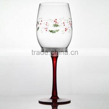 Hot Selling Christmas Painted Wine Glass Decoration Color Wine Glass for Christmas photo-3