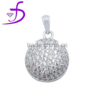 2015 new design gemstone crown pendant CZ pendant for party girl bridal silver pendant wholesale