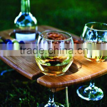 DX030/ Picnic Time Bamboo Portable Wine and Snack Table photo-4