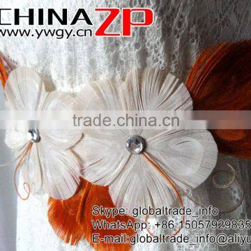 CHINAZP Bulk Sale Selected Prime Quality Colored Mint Green Trimmed Peacock Feathers Eyes for Sale photo-5