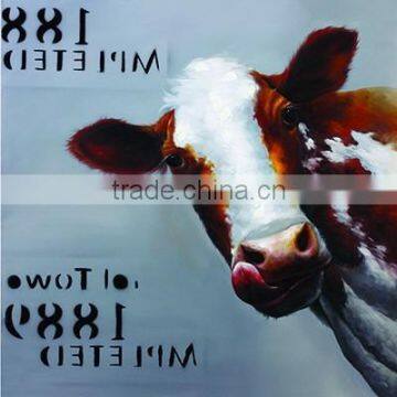 Abstract Africa animal Oil painting cow handmade canvas painting for home wall Decoration