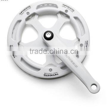 S106PP steel 48T single pseed bicycle chainwheel and crank with plastic chainguard