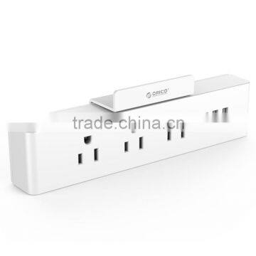 mini USB power strip travel smart socket 3 outlet 3 USB PORT with stand for phone and ipad