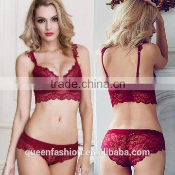 Top sale sexy girl red panty bra ladies sexy net bra sets hot sale underwear photos underwear bra model photos