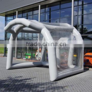 tube with clear cover inflatable transparent tent for customized made