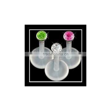 Hot sale push-in labret ring acrylic body jewelry