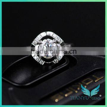 Ring New Designs 18k White Gold Yellow Gold VVS Foreverone Moissanite Synthetic Diamond Rings for Women Ring photo-4