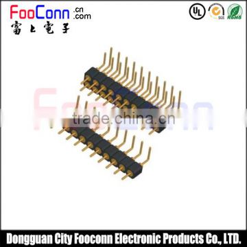 2.0mm single/dual rows round pin header 90 degree for pcb