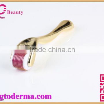 GTO new designed gold handle 540 count titanium microneedle derma roller