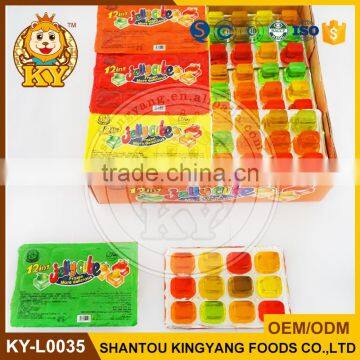 Halal 12pcs Colorful Fruit Mini Cube Jelly Pudding