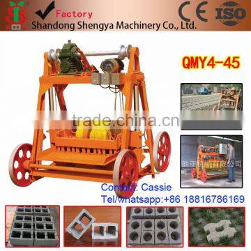 Shengya QMY4-45 movable&electric hollow block machines China supplier