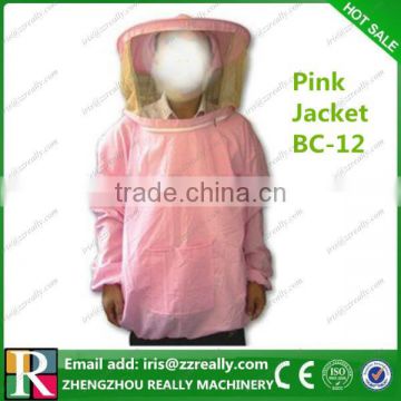 Poplin pink bee protective suits clothing with veil and zipper