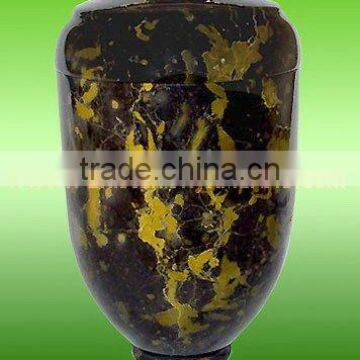 NATURAL STONE BLACK AND GOLD MARBLE URNS photo-3