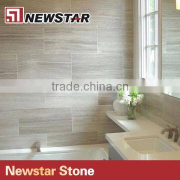 Newstar Cheap Wooden White Straight Vein Marble For Floor Wall Tile USA photo-5