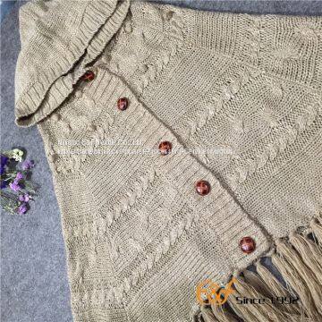 Spring Autumn Ladies Knitting Cardigan Sweater Cape photo-3