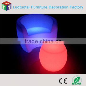 Manufacturer Die48*H40CM PE LED Drum Chair/plastic LED Light up Chair With Remote Control 16 Mix Changeable Colors photo-6