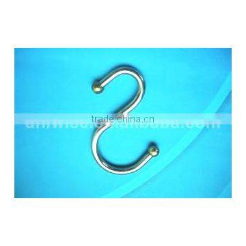 S Shower Curtain Hooks Rings,Polished Chrome Metal Bathroom Shower Curtain Hooks, S GOLDEN/CHROME/BRONZE photo-3