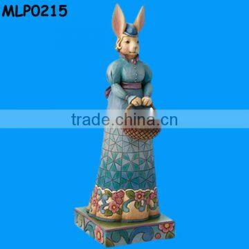 Unique Easter Decorations Standed Mrs Rabbit Holding A Baskets