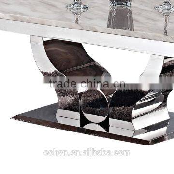High quality coffee center table with thick stainless steel frame
