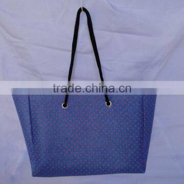 Fashion Canvas Shopping Bag With Dot Pattern for Women photo-3