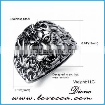 Wholesale Men Jewellery Animal Lion Ring Stainless Steel Men photo-5