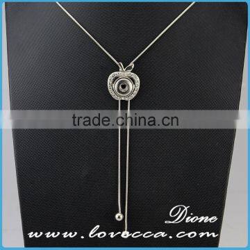 Snap Button Pendant Necklace for DIY Necklace Jewelry,Snaps Interchangeable Jewelry Accessory Metal Necklace photo-3