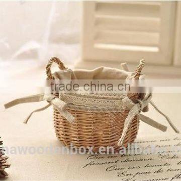 Pure Handmade Wicker Basket With Two Handles photo-3