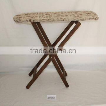 Brown Pine Frame Folding Wooden Ironing Board Made In Cao County Haixin photo-2
