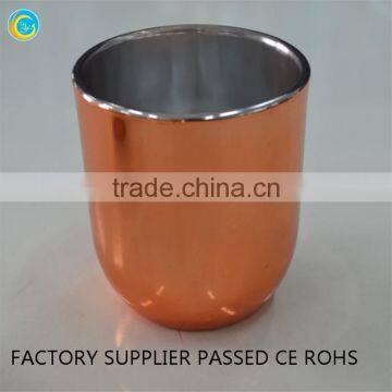 Decorative Glass Candle Holder Pink Sliver photo-3