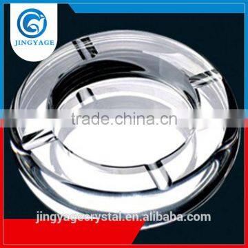 Jingyage modern promotional gift crystal ashtray round clear personality crystal ashtray big ashtray