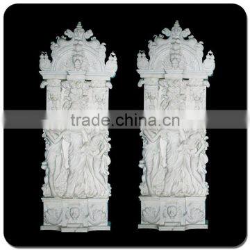 High Quality Hand Carved Three Woman Greek Marble Pillars photo-2