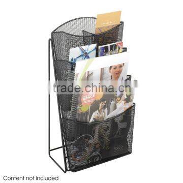 2016 hot sale 4 layer brochure holder pocket metal wire magazine rack