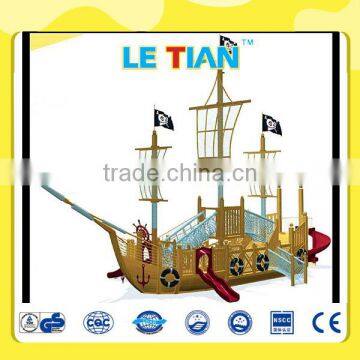 Eco-friendly non-toxic wooden pirate ship playground LT-2071A