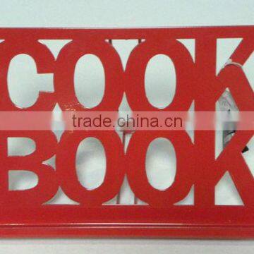 metal cookbook holder