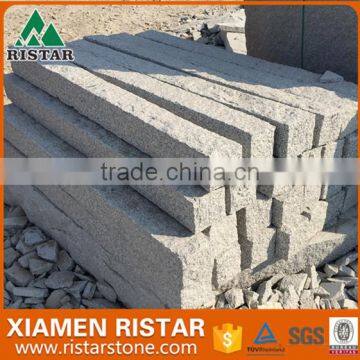Natural granite stone palisade fence