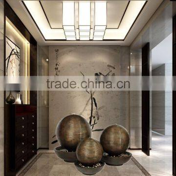 Diameter 60cm Ball Shape Fiber Glass Water Fountain With Base photo-2