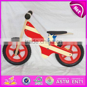 12 Inch Plywood Waterbase Painting Kids Sports Wooden Bicycle,Modern Wooden Walking Kids Balance Bicycle W16C116 photo-2