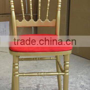 Special Beautiful Gold Color Wood Napoleon Chair With Cushion photo-4
