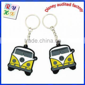 Silicone Metal Key Ring , Lovely Cute Cartoon PVC Silicone Key Ring Chain Tool Gift photo-5