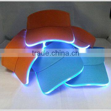 100% cotton led light sun visor customized