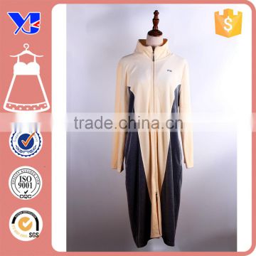 Factory directly Muslim long sporter wear velvet suits designs jacket