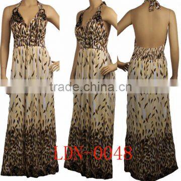 Ladies new fashion long sleeveless formal dress