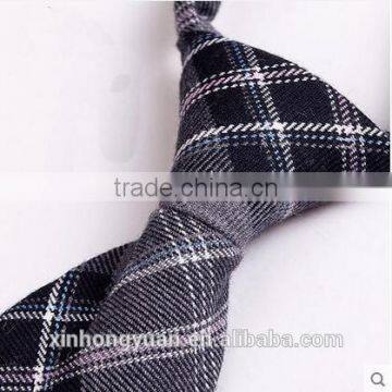 custom fashion spring polyester grey plaid school uniforms neckties