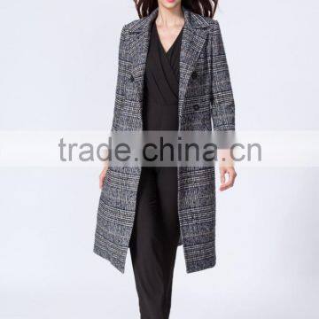 High Quality Low MOQ Fabulous Newest Fashion Design Grey Color Midi Length Women Coats Winter 2015 photo-2