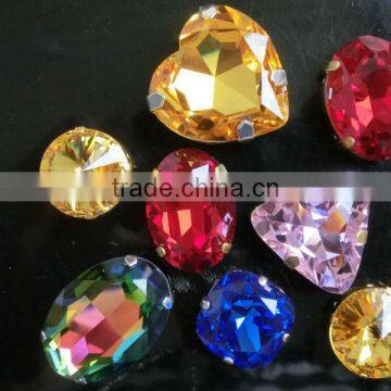 Pujiang wholesale crystal rhinestone with claw for jewelry making