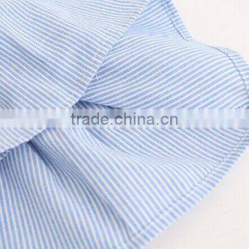 Hot Sale Baby Girl Blue and White Strip Cotton Shirt for Weekday Style photo-5